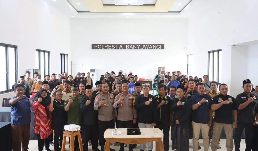 Polresta Banyuwangi Satukan Perguruan Silat, Ikrar Perdamaian Teguhkan Komitmen Jaga Kamtibmas
